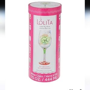 Lolita Pink and Green Wine Glass